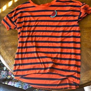 Red and blue water melon t shirt